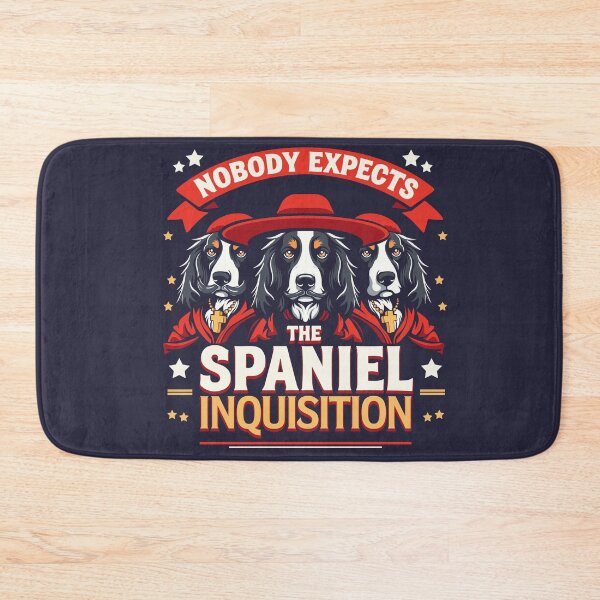 Item preview, Nobody Expects The Spaniel Inquisition - Funny Dog Pun designed and sold by James Battershill Art.
