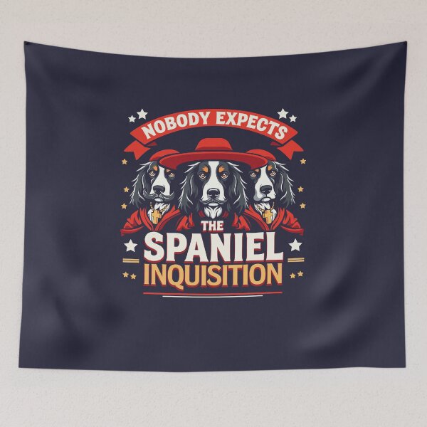 Item preview, Nobody Expects The Spaniel Inquisition - Funny Dog Pun designed and sold by James Battershill Art.