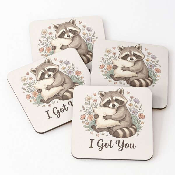 Item preview, Emotional Support Raccoon I Got You – Cute Raccoon Hugging Pillow, Cute Cozy Comfort Shirt designed and sold by ZyxDes.