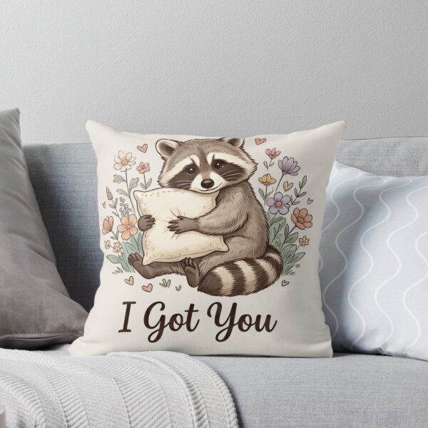 Item preview, Emotional Support Raccoon I Got You – Cute Raccoon Hugging Pillow, Cute Cozy Comfort Shirt designed and sold by ZyxDes.