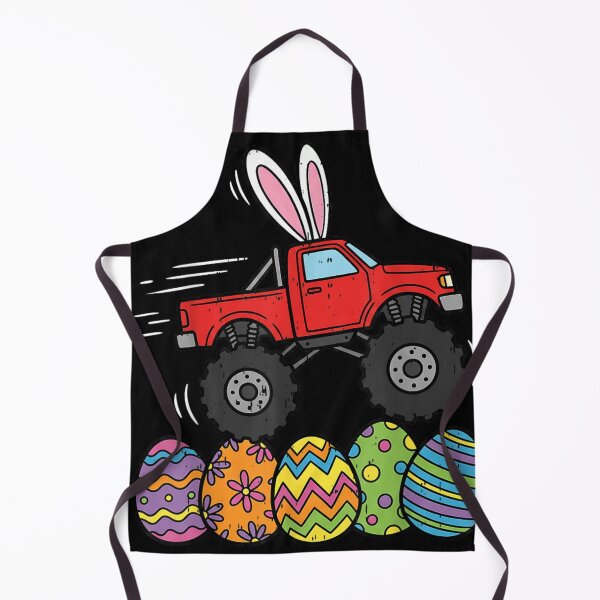 Item preview, Easter Monster Truck Bunny Ears Racing Through Colorful Easter Eggs Art designed and sold by StuZabine.