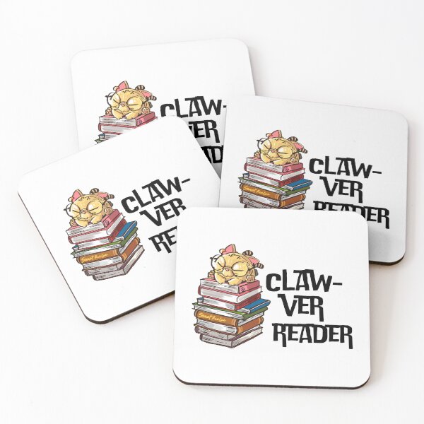 Item preview, Funny Book Cat Lover Quote Claw-ver Reader designed and sold by Artycom.