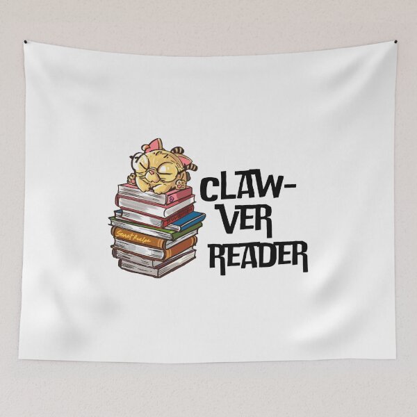Item preview, Funny Book Cat Lover Quote Claw-ver Reader designed and sold by Artycom.