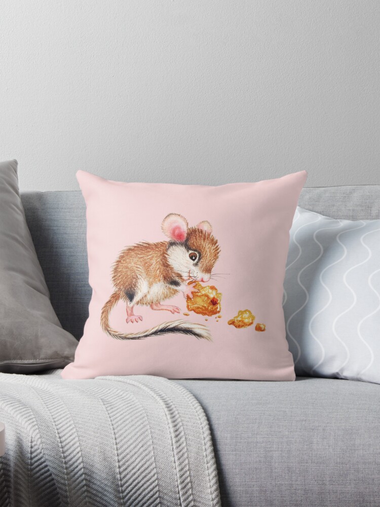 Thumbnail 1 of 4, Pillow, Cookie mouse by Maria Tiqwah designed and sold by MariaTiqwah.