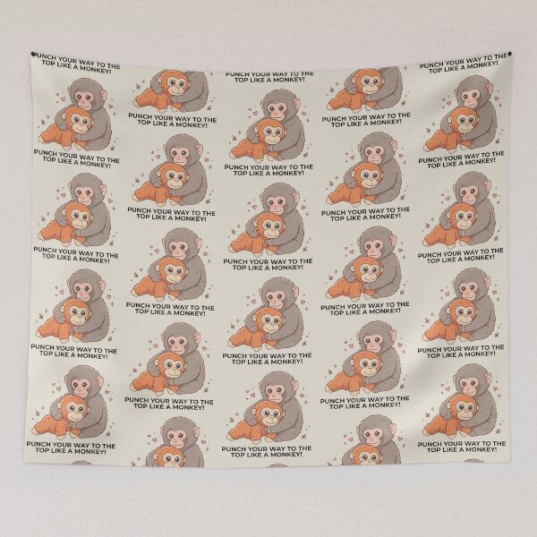 Item preview, Cute Baby Monkey Hug Viral Friends Meme Art designed and sold by natalidesign.
