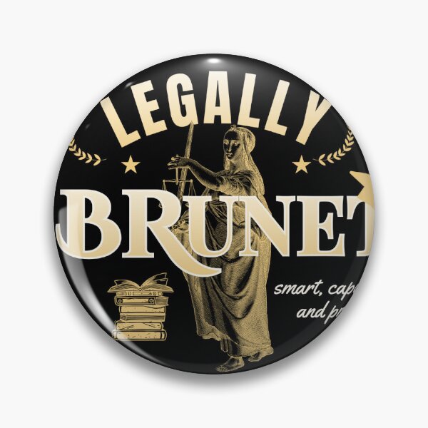 Item preview, Legally Brunet – Smart, Capable and Proud | Law Graduate Vintage Gold Design designed and sold by Harsha Pinjani.