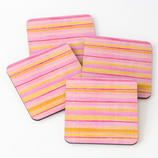 Item preview, Hot Summer Pink and Orange Textured Stripes designed and sold by micklyn.