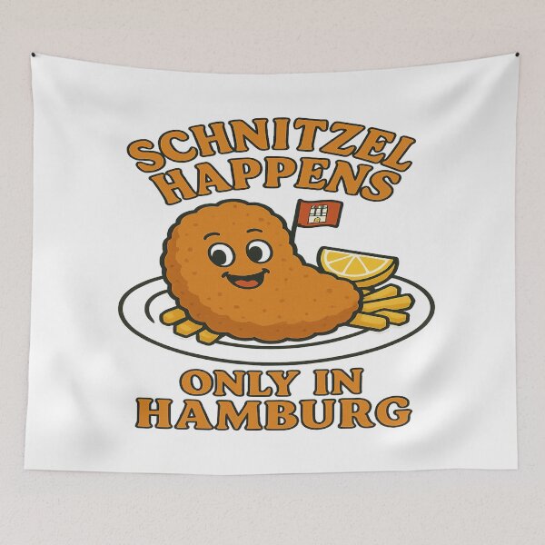 Item preview, Schnitzel Happens Only in Hamburg T-Shirt – Funny German Food Lover Graphic Tee designed and sold by Globalcitytees.