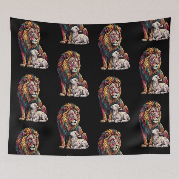 Item preview, The Lion and The Lamb – Christian Bible Verse Shirt designed and sold by ArtsBorn2Create.