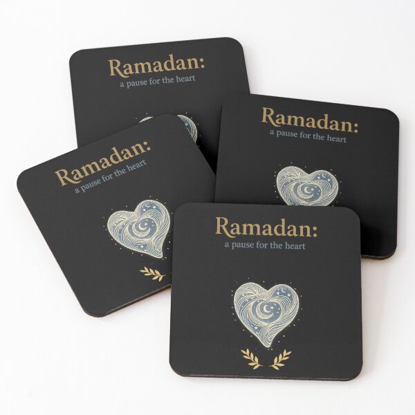 Item preview, Ramadan: A Pause for the Heart – Elegant Crescent Heart Spiritual Art designed and sold by ArthUpscale.