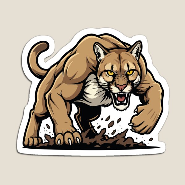 Item preview, Mascota de la montaña salvaje del puma del puma designed and sold by PixelStudioBe.