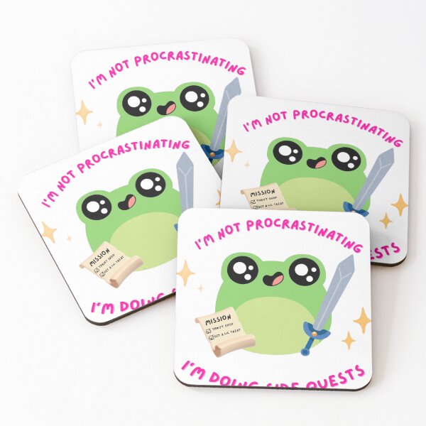 Item preview, I'm Not Procrastinating I'm Doing Side Quests Funny RPG Frog designed and sold by JossDesign15.