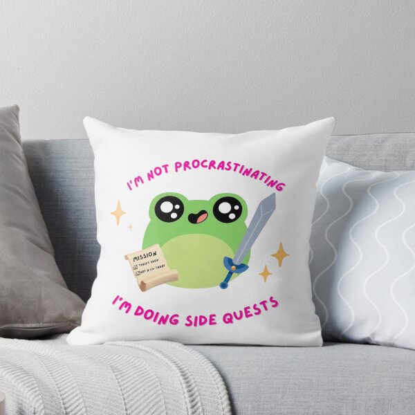 Item preview, I'm Not Procrastinating I'm Doing Side Quests Funny RPG Frog designed and sold by JossDesign15.
