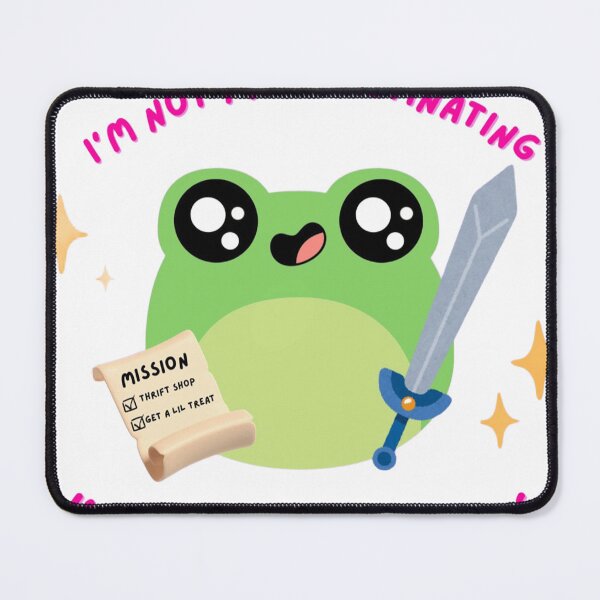 Item preview, I'm Not Procrastinating I'm Doing Side Quests Funny RPG Frog designed and sold by JossDesign15.