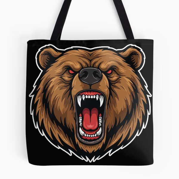 Item preview, Wild Brown Bear Anger Logo Mascot Bear designed and sold by PixelStudioBe.