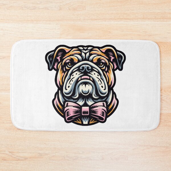 Item preview, Bulldog with Pink Bowtie  designed and sold by CeliaZnx.