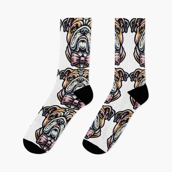 Item preview, Bulldog with Pink Bowtie  designed and sold by CeliaZnx.
