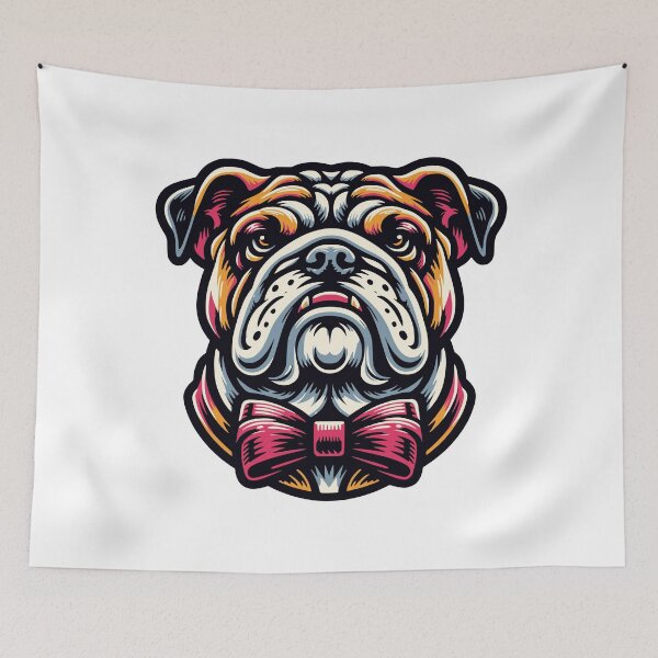 Item preview, Bulldog with Red Bowtie  designed and sold by CeliaZnx.