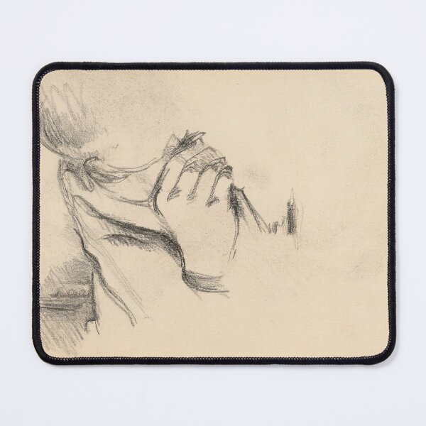 Item preview, Hand and Shoulder of a Boy by Paul Cézanne: Charcoal Figure Study Poster designed and sold by artofuniverse.