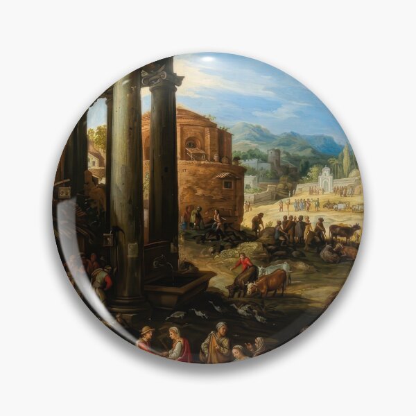 Item preview, Paul Bril Campo Vaccino Classical Ruins Landscape designed and sold by TheSoulOfArt.