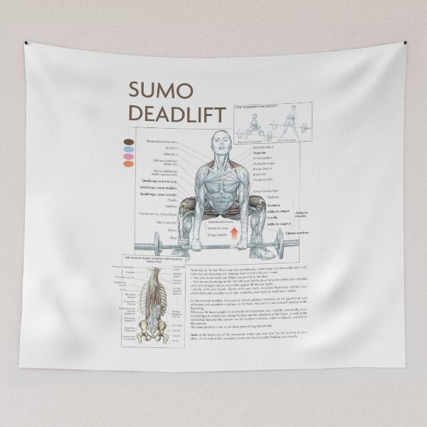 Item preview, Sumo Deadlift - Exercise Diagram designed and sold by superfitstuff.
