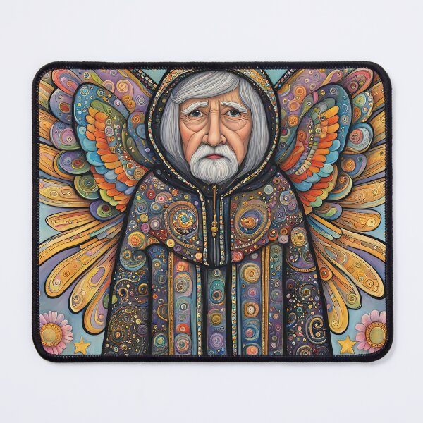 Item preview, Angel Pensioner with wings wearing a hoodie designed and sold by Colin Bentham.
