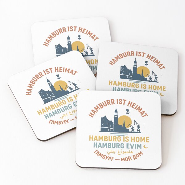 Item preview, Hamburg Is Home T-Shirt – Multilingual Hamburg Skyline Germany Pride Graphic Tee designed and sold by Globalcitytees.