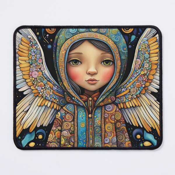 Item preview, Angel Pensioner with wings wearing a hoodie designed and sold by Colin Bentham.