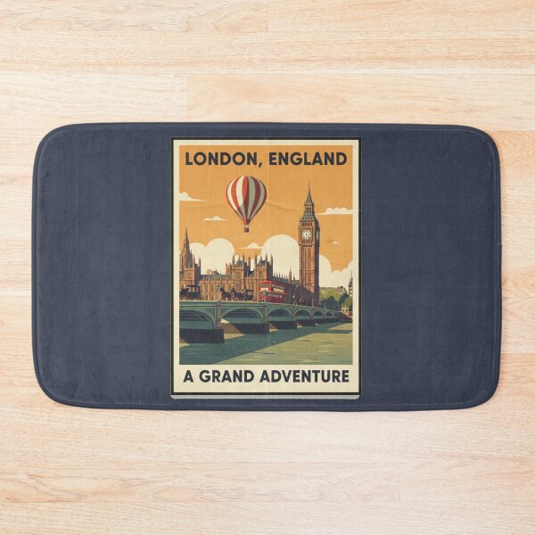 Item preview, London England Retro Travel Poster - A Grand Adventure Vintage Wall Art designed and sold by freackly.