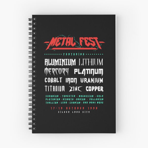 Item preview, Metal Fest Rlumnium Lithum Platinum Cobalt Iron Uranium Titanium Zins Copper  designed and sold by Killian Ward.