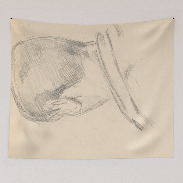 Item preview, Head of a Boy Seen From Behind by Paul Cézanne: Minimalist Study Poster designed and sold by artofuniverse.