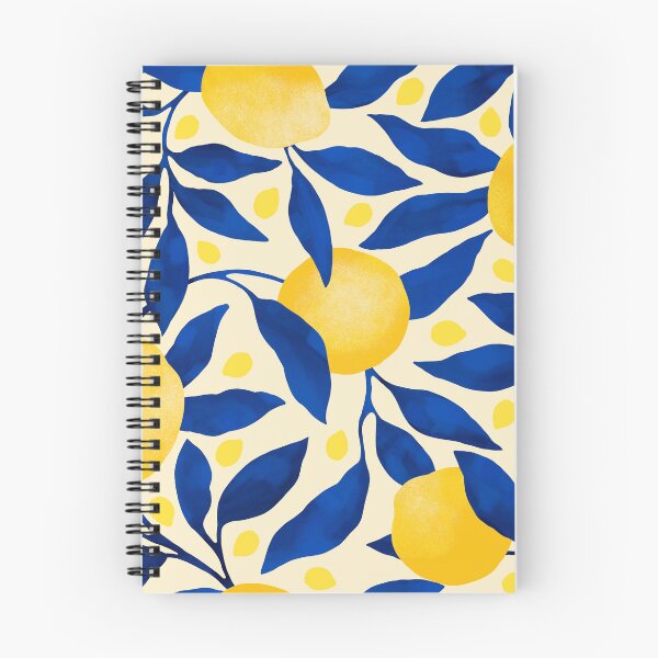 Item preview, Italian Citrus Market Lemons - Cobalt Blue and Lemon Yellow designed and sold by ilonaalyamani.