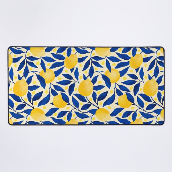 Item preview, Italian Citrus Market Lemons - Cobalt Blue and Lemon Yellow designed and sold by ilonaalyamani.