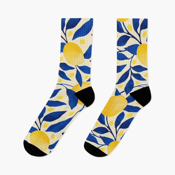 Item preview, Italian Citrus Market Lemons - Cobalt Blue and Lemon Yellow designed and sold by ilonaalyamani.