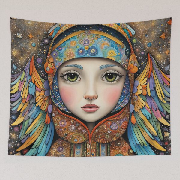 Item preview, Angel Pensioner with wings wearing a hoodie designed and sold by Colin Bentham.