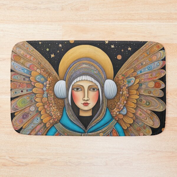 Item preview, Angel Pensioner with wings wearing a hoodie designed and sold by Colin Bentham.