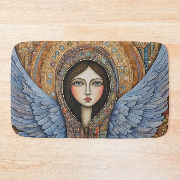 Item preview, Angel Pensioner with wings wearing a hoodie designed and sold by Colin Bentham.