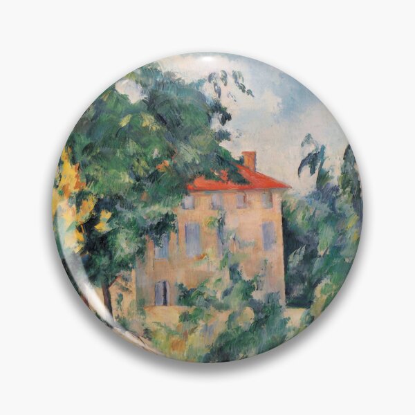 Item preview, House With Red Roof by Paul Cézanne: Post Impressionist Fine Art Print designed and sold by artofuniverse.