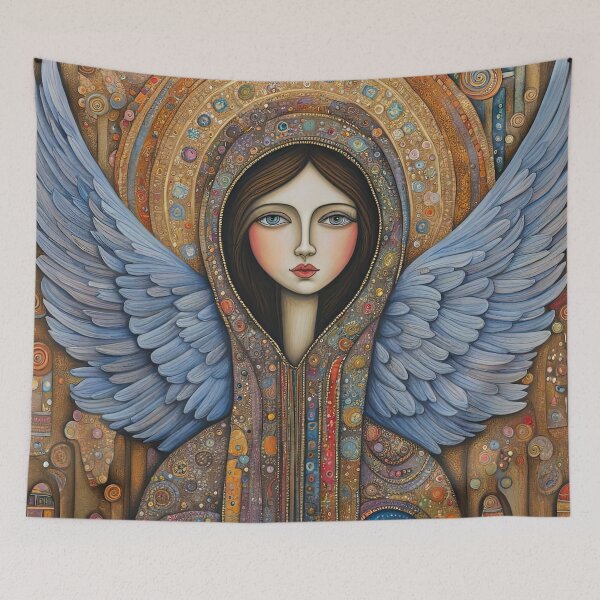 Item preview, Angel Pensioner with wings wearing a hoodie designed and sold by Colin Bentham.