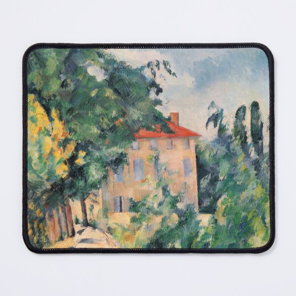 Item preview, House With Red Roof by Paul Cézanne: Post Impressionist Fine Art Print designed and sold by artofuniverse.