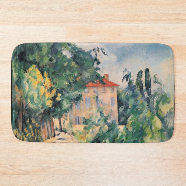Item preview, House With Red Roof by Paul Cézanne: Post Impressionist Fine Art Print designed and sold by artofuniverse.