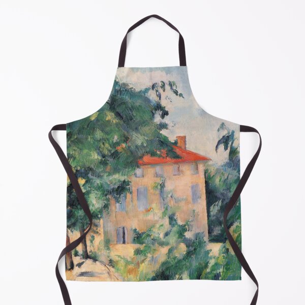 Item preview, House With Red Roof by Paul Cézanne: Post Impressionist Fine Art Print designed and sold by artofuniverse.