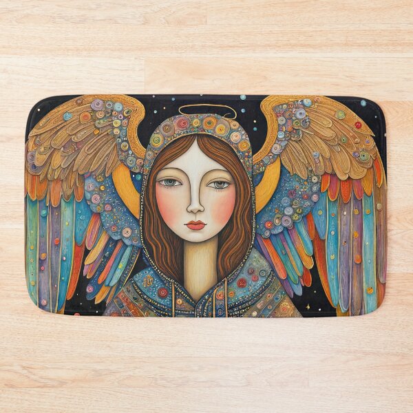 Item preview, Angel Pensioner with wings wearing a hoodie designed and sold by Colin Bentham.