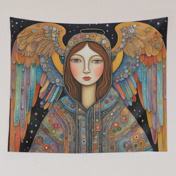 Item preview, Angel Pensioner with wings wearing a hoodie designed and sold by Colin Bentham.