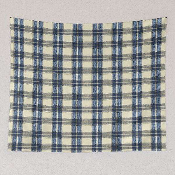 Item preview, Vintage Navy Plaid on Cream Woven Texture designed and sold by QuietBloom80.