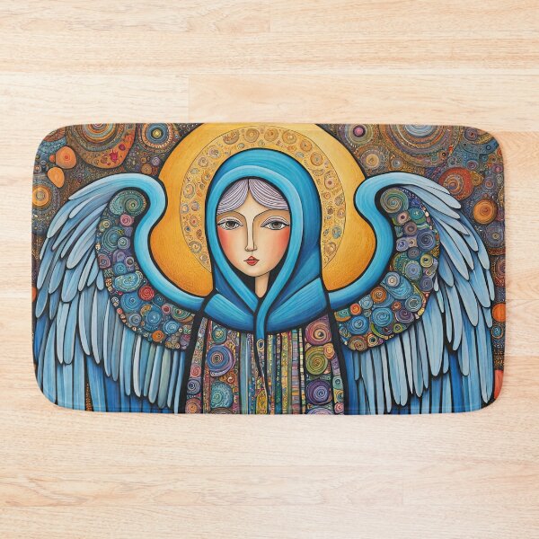 Item preview, Angel Pensioner with wings wearing a hoodie designed and sold by Colin Bentham.