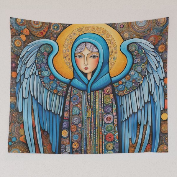 Item preview, Angel Pensioner with wings wearing a hoodie designed and sold by Colin Bentham.