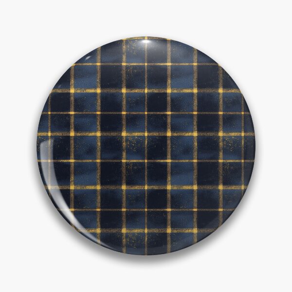 Item preview, Midnight Navy Plaid with Golden Grid Texture designed and sold by QuietBloom80.
