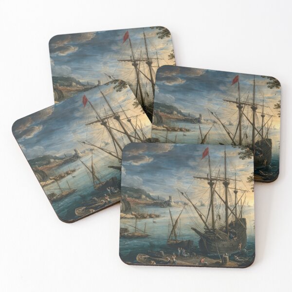Item preview, The Port by Paul Bril Baroque Seascape designed and sold by TheSoulOfArt.