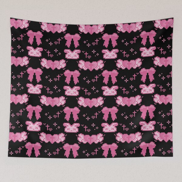 Item preview, jirai kei pattern (hot pink) designed and sold by cottonlacey.